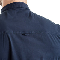 Mens-Shirt-Long-Sleeve-Indigo-Navy-Back-View