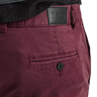 Mens-Chino-Stovepipe-Pants-Burgundy-Red