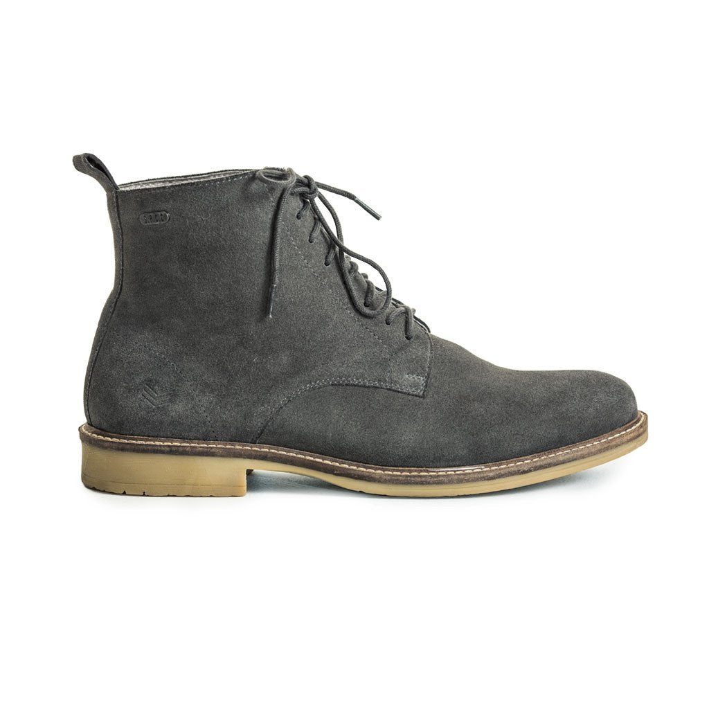Suede Combat Boots - Grey – simple-theme-light display picture 1