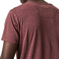 Mens-Cotton-Slub-Relaxed-Fit-Tee-T-shirt-Dusty-Pink-Back-Sleeve