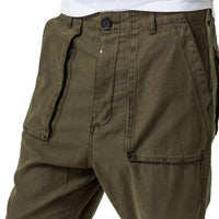 Mens-Cropped-Pants-Olive-Green-Pocket