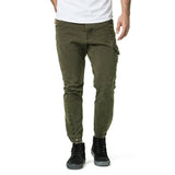Mens-Jogger-Chino-Fatigue-Olive-Front-View