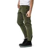 Mens-Jogger-Chino-Fatigue-Olive-Side-View