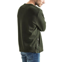 Mens-Sweater-Pullover-Olive-Green