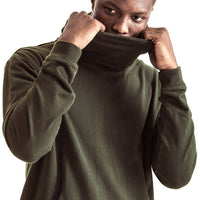 Men-Sweater-Cowl-Neck-Front-View-Olive