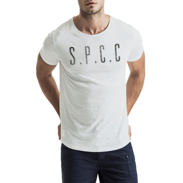 Mens-T-Shirt-Tee-White-Cotton-Front-View