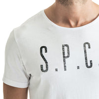 Mens-T-Shirt-Tee-White-Cotton-Logo