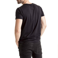 Mens-Tee-T-shirt-Black-Statement-Back-View