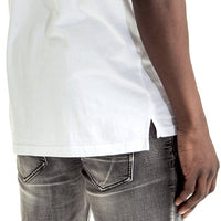 Mens-T-Shirt-Tee-White-Cotton