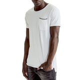 Mens-T-shirt-Tee-White-Front-View