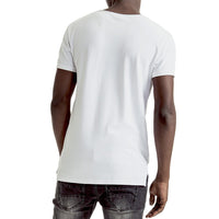 Mens-T-shirt-Tee-White-Back-View