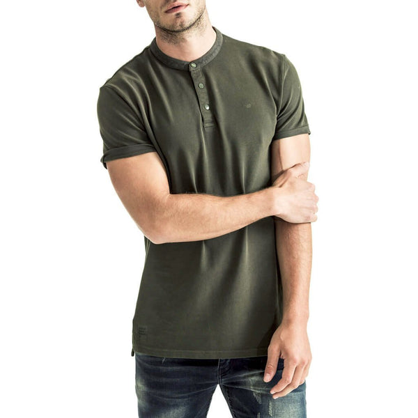 Mens-Golfer-T-Shirt-Tee-Olive-Front-View
