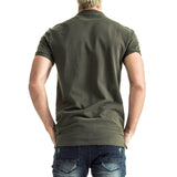 Mens-Golfer-T-Shirt-Tee-Olive-Back-View