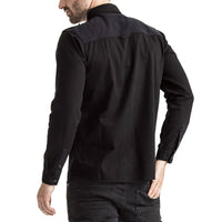 Mens-Long-Sleeve-Shirt-Black-Back View