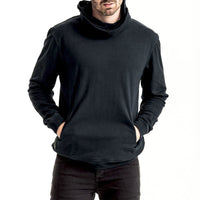 Mens-Sweater-Hoody-Navy-Front-View