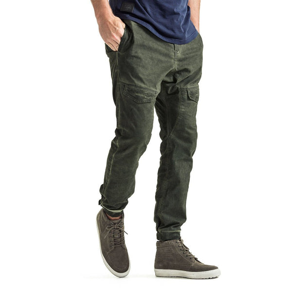 Mens-Chino-Jogger-Olive-Front-View
