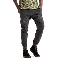 Mens-Jogger-Chino-Charcoal-Black-Front-View