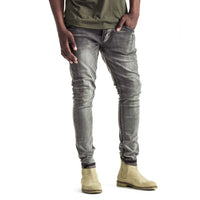 Mens-Denim-Skinny-Jeans-Light-Grey-Front-View