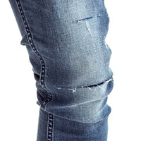 SPCC | Blue | Trench skinny jean | Rip and repair