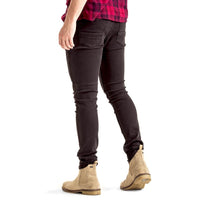 Mens-Jeans-Slimfit-Black-Denim-Back-View
