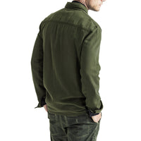 Mens-Shacket-Shirt-Jacket-Olive-Back-View