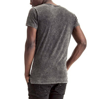 Mens-T-shirt-Tee-Grey-Black-Statement-Back-View