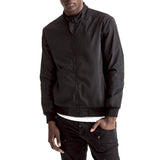 Mens-Jacket-Zip-Thru-Black-Front-View