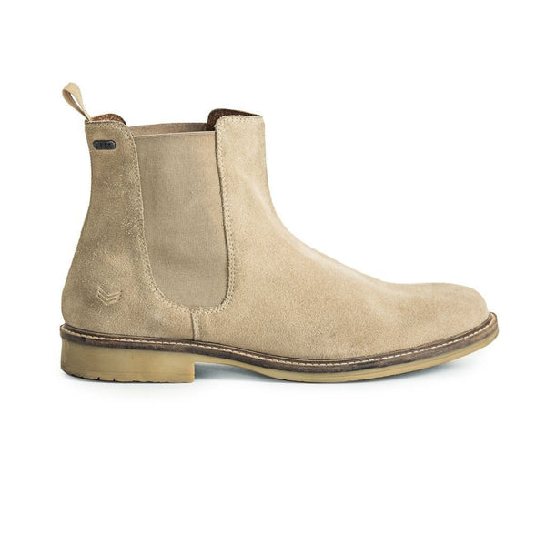 Mens-Chelsea-Boot-Suede-Tan-Front-View