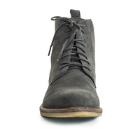 Mens-Boot-Suede-Grey-Lace-up