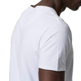 Mens-100%-Cotton-Tee-T-shirt-White-Chest-Embroidery-Sleeve