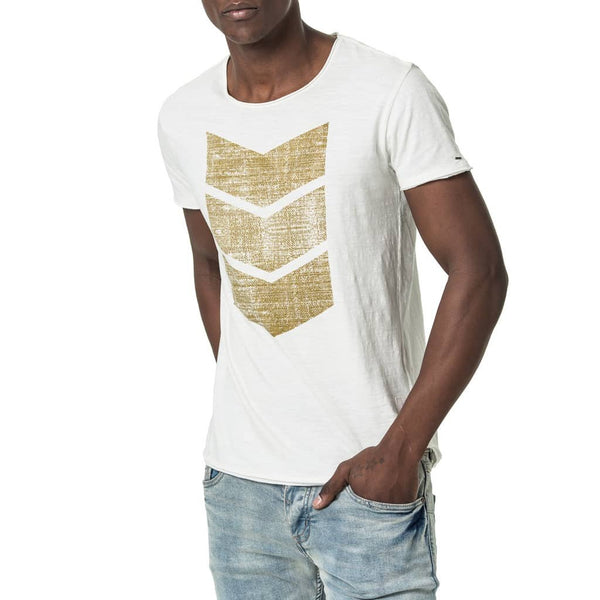 Mens-T-shirt-Tee-White-Front-View