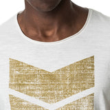 Mens-T-shirt-Tee-White-Front-View