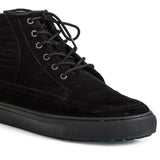 Mens-Sneaker-Lace-up-Suede-Black