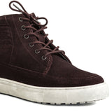 Mens-Sneaker-Lace-up-Suede-Burgundy-Red