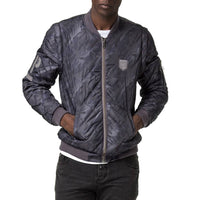 Mens-Jacket-Bomber-2-in-1-Navy-Camo-Front-View