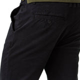 Mens-Chino-Stovepipe-Cotton-Twill-Pants-Black-Pocket