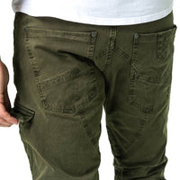 Mens-Jogger-Chino-Fatigue-Olive-Back-View