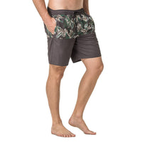 Mens-Baggies-Swim-Shorts-Charcoal-Floral-Front-View