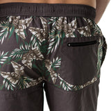 Mens-Baggies-Swim-Shorts-Charcoal-Floral-Pocket-Zip