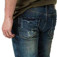 Trench Skinny Denim Jeans - Dirty Indigo