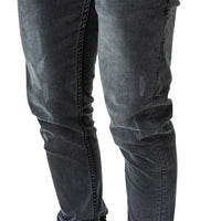 Feather Slim Fit Denim Jeans - Mid Black