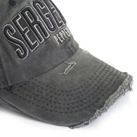 SPCC | Baseball cap | Embroidered logo | Black | Rip and repair
