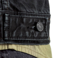 Mens-Denim-Jacket-Black-Button-Detail