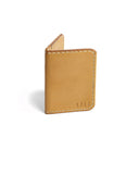 SPCC | Sergeant Pepper Card Holder| Leather | Tan | Fold open | Small Wallet