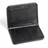 SPCC | Sergeant Pepper Card Holder| Leather | Black | Fold open | Small Wallet