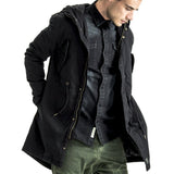 Parka-Jacket-Hood-Black-Open-View