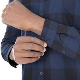 SPCC | Sergeant Pepper | Button-up | Long Sleeve| 100% Cotton | Check Shirt | Blue