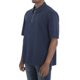 SPCC | Sergeant Pepper Tee | 100% Cotton | Navy | Short Zip | Collar