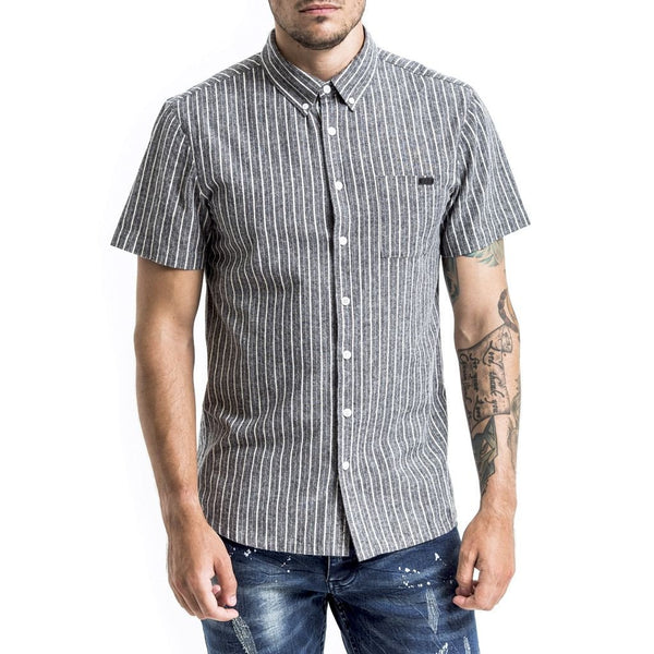 SPCC | Sergeant Pepper Shirt | 100% Cotton | Grey | White | Short Sleeve | Collar