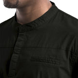 SPCC | Short sleeve shirt | Black | Mandarin collar